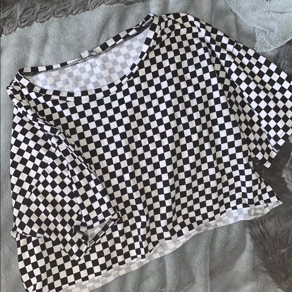 Checkered crop top